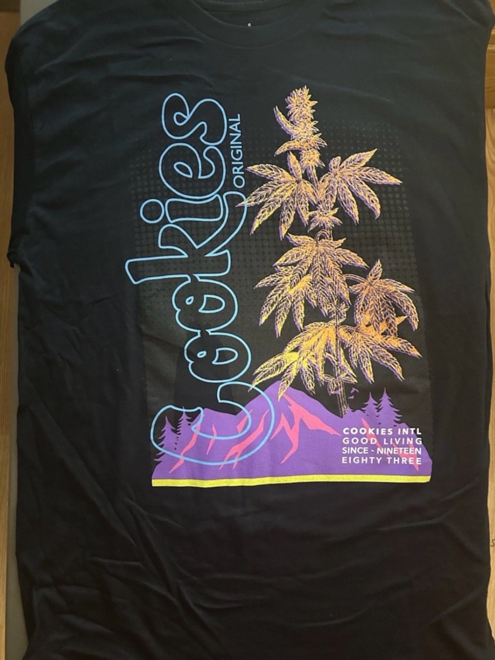 Cookies Good Living New T Shirt Large Men's Short Sleeve Graphic Tee STREETWEAR